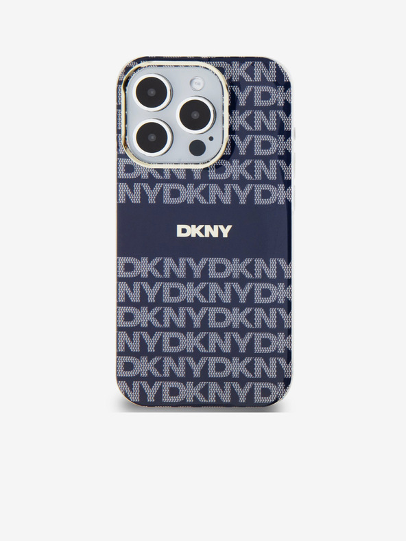 DKNY PC/TPU Repeat Pattern Tonal Stripe Magsafe Zadní Kryt pro iPhone 15 Pro Blue DKNY