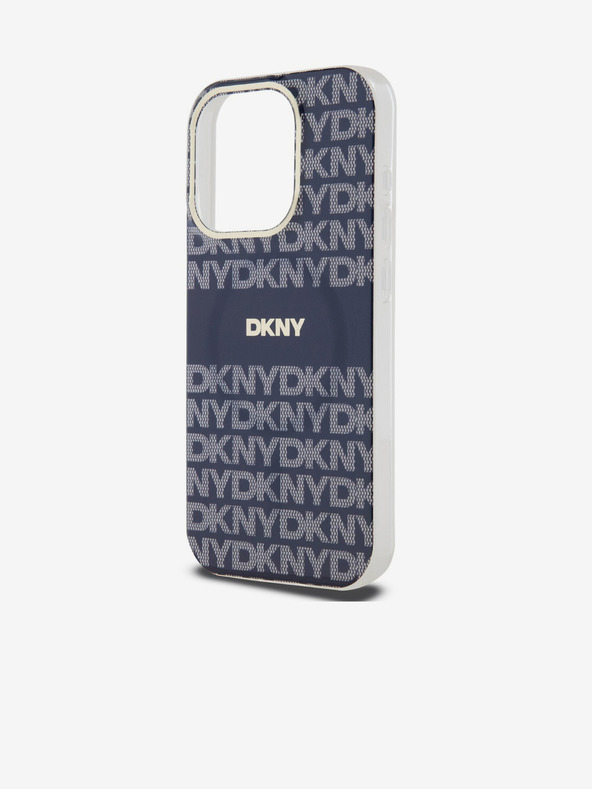 DKNY PC/TPU Repeat Pattern Tonal Stripe Magsafe Zadní Kryt pro iPhone 15 Pro Blue DKNY