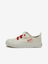 Lee Cooper Červeno-krémové dětské tenisky Lee Cooper