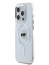 Karl Lagerfeld Karl Lagerfeld IML Karl Head Metal Frame MagSafe Zadní Kryt pro iPhone 15 Pro Transparent
