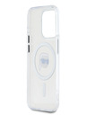 Karl Lagerfeld Karl Lagerfeld IML Karl Head Metal Frame MagSafe Zadní Kryt pro iPhone 15 Pro Transparent