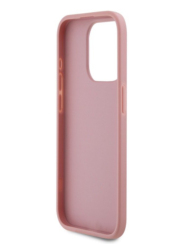 Karl Lagerfeld Wrinkled PU Signature Logo Zadní Kryt pro iPhone 15 Pro Pink Karl Lagerfeld