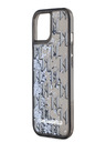 Karl Lagerfeld Liquid Glitter Monogram Gradient Zadní Kryt pro iPhone 15 Black Karl Lagerfeld