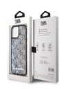 Karl Lagerfeld Liquid Glitter Monogram Gradient Zadní Kryt pro iPhone 15 Black Karl Lagerfeld