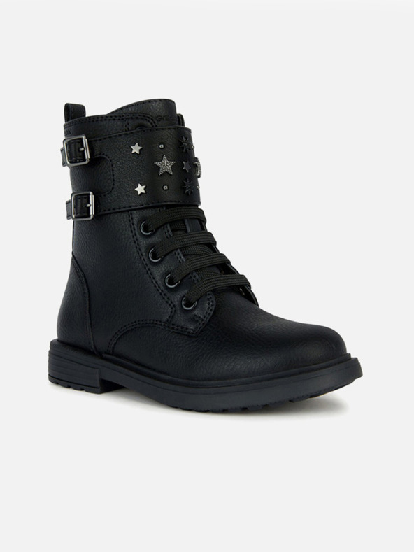 Geox Černá dívčí kotníková obuv Geox Eclair