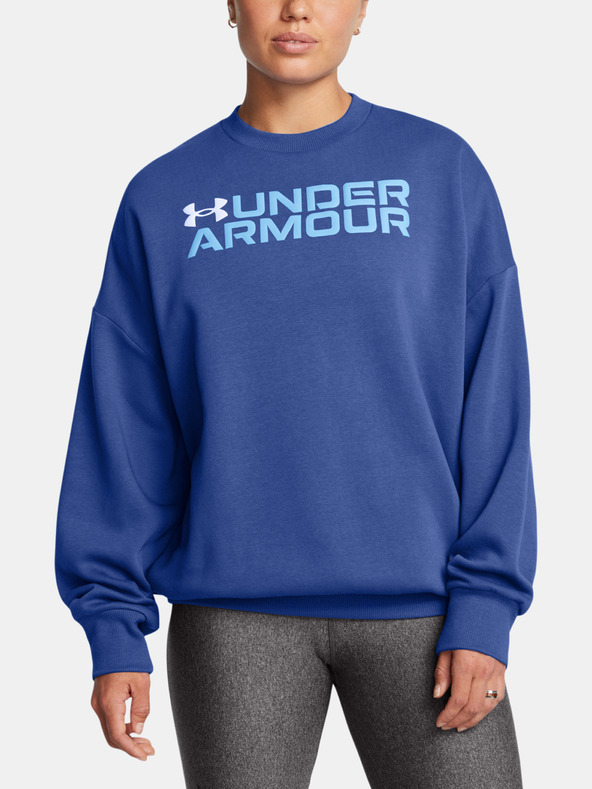 Under Armour Dámská mikina Under Armour Rival Fleece WordmarkOS Crew-BLU