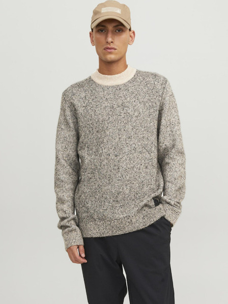 Jack & Jones Béžový pánský svetr Jack & Jones Space
