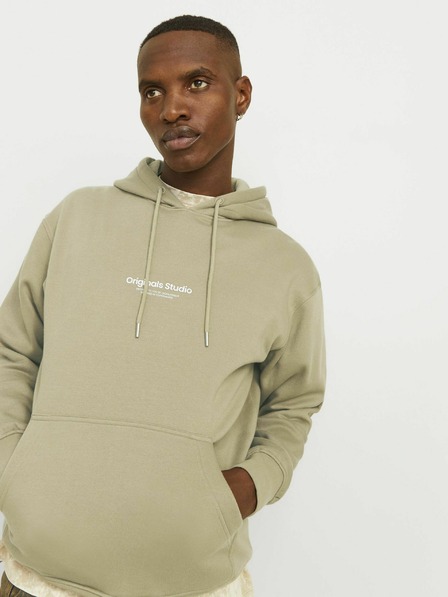 Jack & Jones Béžová pánská mikina s kapucí Jack & Jones JORVESTERBRO