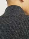 Jack & Jones Šedý pánský svetr na zip Jack & Jones Lewis
