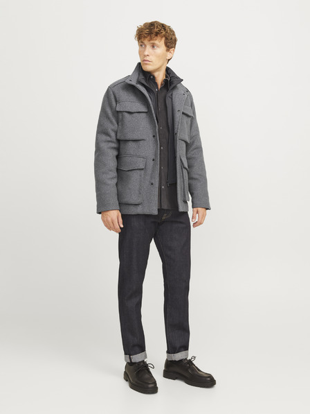 Jack & Jones Šedá pánská bunda Jack & Jones
