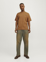 Jack & Jones Hnědé pánské tričko Jack & Jones