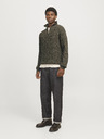 Jack & Jones Khaki pánský svetr se zipem Jack & Jones Blunorth