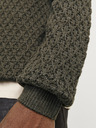 Jack & Jones Khaki pánský svetr se zipem Jack & Jones Blunorth