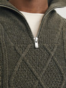 Jack & Jones Khaki pánský svetr se zipem Jack & Jones Blunorth