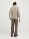 Jack & Jones Béžový pánský svetr se zipem Jack & Jones Blunorth