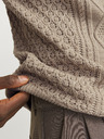 Jack & Jones Béžový pánský svetr se zipem Jack & Jones Blunorth