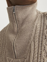 Jack & Jones Béžový pánský svetr se zipem Jack & Jones Blunorth