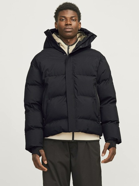 Jack & Jones Černá pánská zimní prošívaná bunda Jack & Jones Alpha