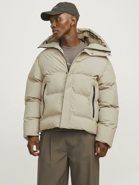 Jack & Jones Béžová pánská zimní prošívaná bunda Jack & Jones Alpha