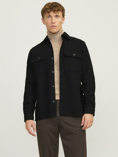 Jack & Jones Černá pánská lehká košilová bunda Jack & Jones Raymond