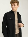 Jack & Jones Černá pánská lehká košilová bunda Jack & Jones Raymond