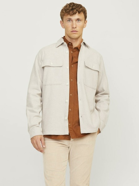 Jack & Jones Béžová pánská lehká košilová bunda Jack & Jones Raymond