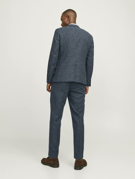 Jack & Jones Tmavě modré pánské chino kalhoty s příměsí lnu Jack & Jones Winter