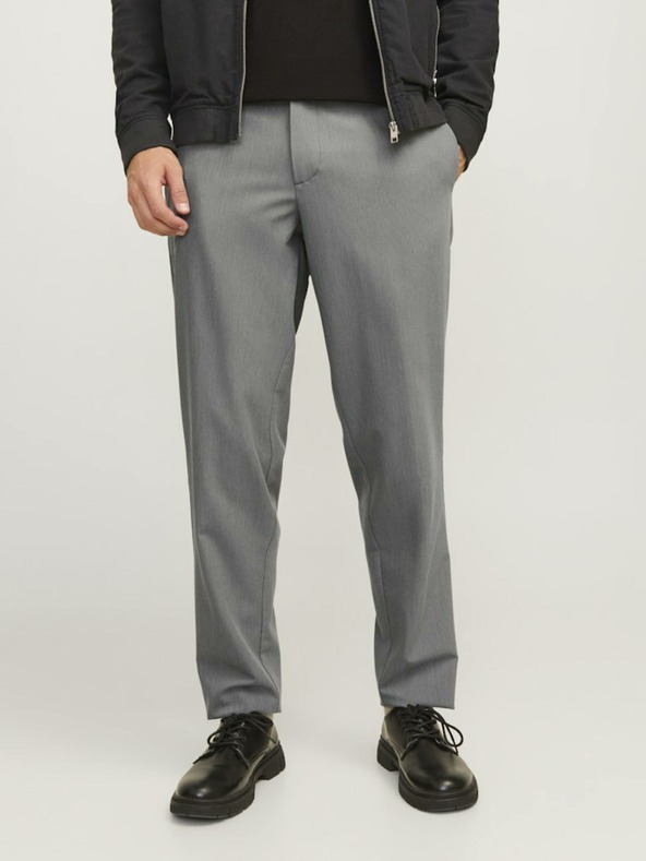Jack & Jones Šedé pánské chino kalhoty Jack & Jones Tace