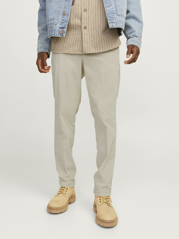 Jack & Jones Béžové pánské manšestrové kalhoty Jack & Jones Tace