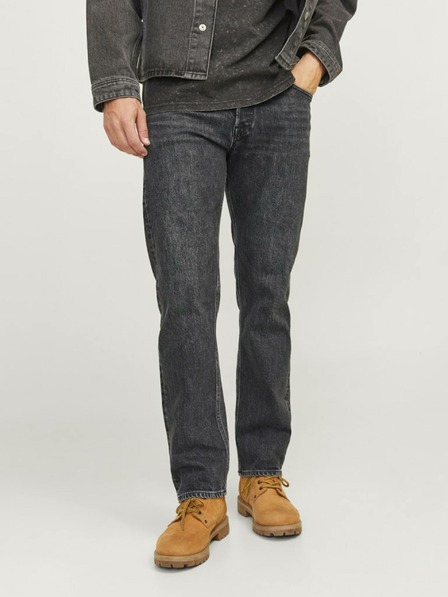 Jack & Jones Černé pánské straight fit džíny Jack & Jones Chris