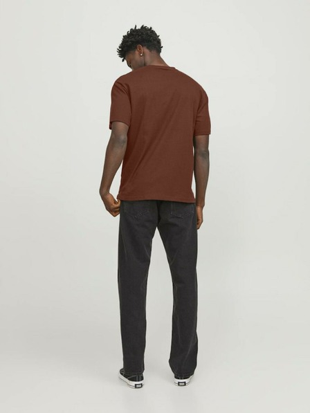Jack & Jones Hnědé pánské tričko Jack & Jones Vesterbro