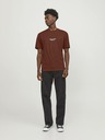 Jack & Jones Hnědé pánské tričko Jack & Jones Vesterbro