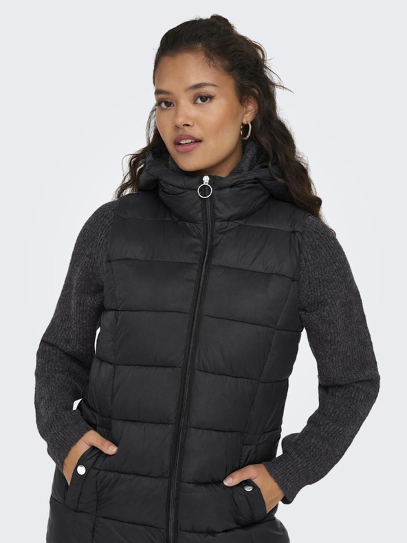 Jacqueline de Yong Černá dámská prošívaná vesta JDY Zulu