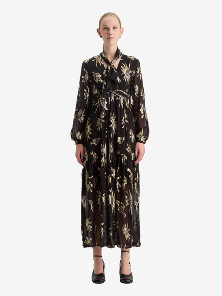 Scotch & Soda Černé dámské vzorované šaty s lurexem Scotch & Soda