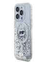 Karl Lagerfeld Karl Lagerfeld Liquid Glitter Choupette Head MagSafe Zadní Kryt pro iPhone 15 Pro Max Transparent