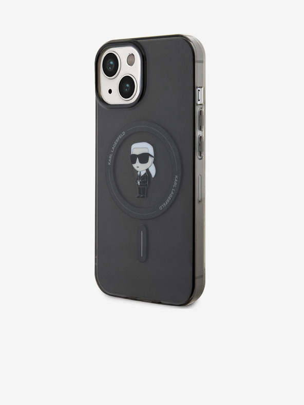 Karl Lagerfeld IML Ikonik MagSafe Zadní Kryt pro iPhone 15 Black Karl Lagerfeld