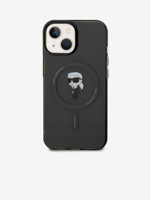 Karl Lagerfeld IML Ikonik MagSafe Zadní Kryt pro iPhone 15 Black Karl Lagerfeld