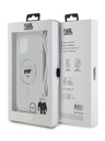 Karl Lagerfeld Karl Lagerfeld IML Crossbody Choupette Head Magsafe Zadní Kryt pro iPhone 15 Transparent