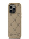 Karl Lagerfeld PU Karl Heads Pattern Magsafe Zadní Kryt pro iPhone 14 Pro Max Beige Karl Lagerfeld