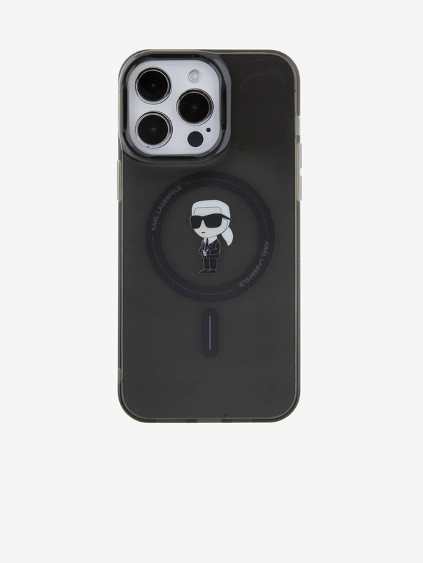 Karl Lagerfeld IML Ikonik MagSafe Zadní Kryt pro iPhone 15 Pro Max Black Karl Lagerfeld