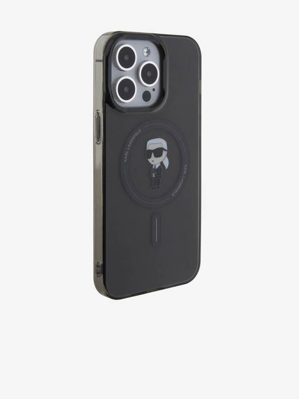 Karl Lagerfeld IML Ikonik MagSafe Zadní Kryt pro iPhone 15 Pro Max Black Karl Lagerfeld