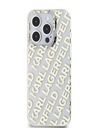 Karl Lagerfeld Karl Lagerfeld IML Electroplated Repeated Logo Zadní Kryt pro iPhone 15 Pro Max Gold