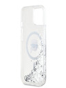 Karl Lagerfeld Karl Lagerfeld Liquid Glitter Karl Head Magsafe Zadní Kryt pro iPhone 15 Transparent