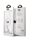 Karl Lagerfeld Karl Lagerfeld Liquid Glitter Karl Head Magsafe Zadní Kryt pro iPhone 15 Transparent