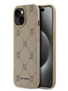 Karl Lagerfeld PU Karl Heads Pattern Magsafe Zadní Kryt pro iPhone 15 Beige Karl Lagerfeld
