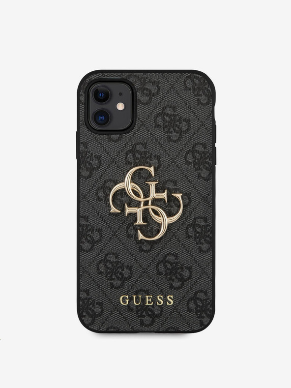 Guess Guess PU 4G Metal Logo Zadní Kryt pro iPhone 11 Grey