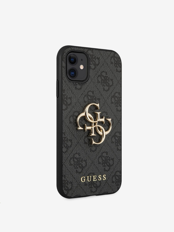 Guess Guess PU 4G Metal Logo Zadní Kryt pro iPhone 11 Grey