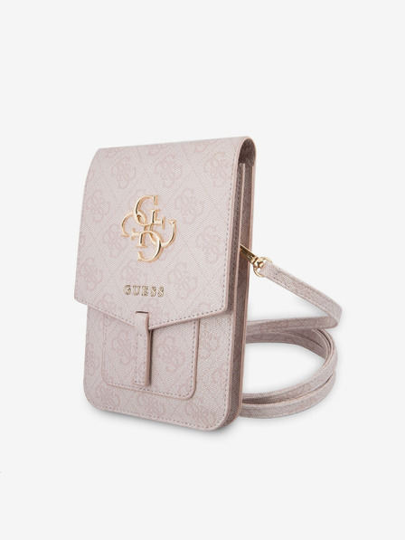 Guess Guess PU 4G Metal Logo Taška na Telefon Pink