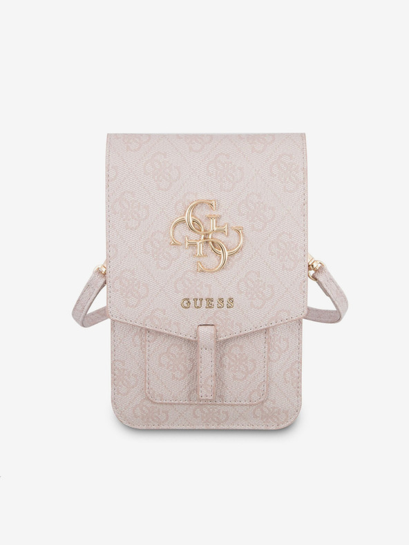 Guess Guess PU 4G Metal Logo Taška na Telefon Pink