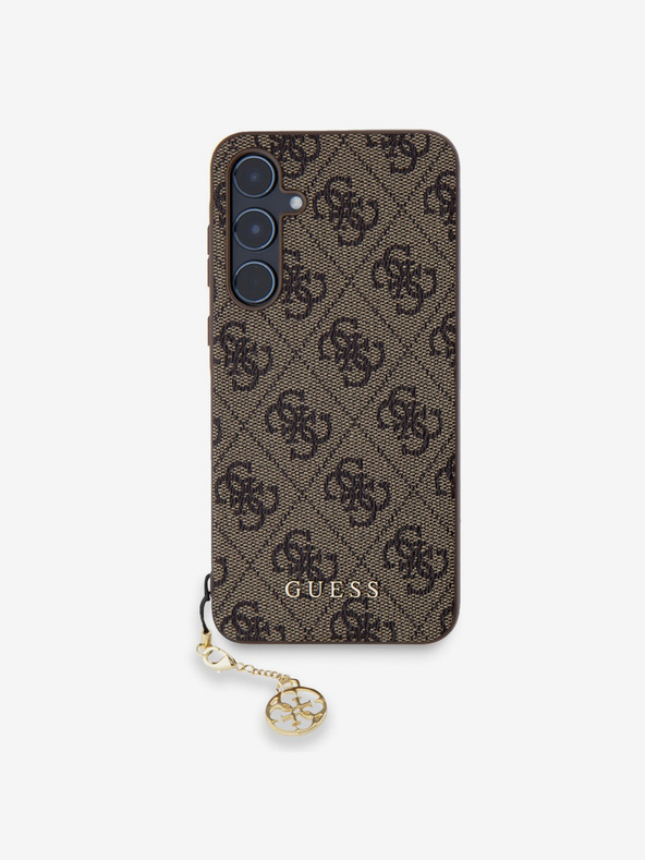 Guess Guess 4G Charm Zadní Kryt pro Samsung Galaxy A55 Brown